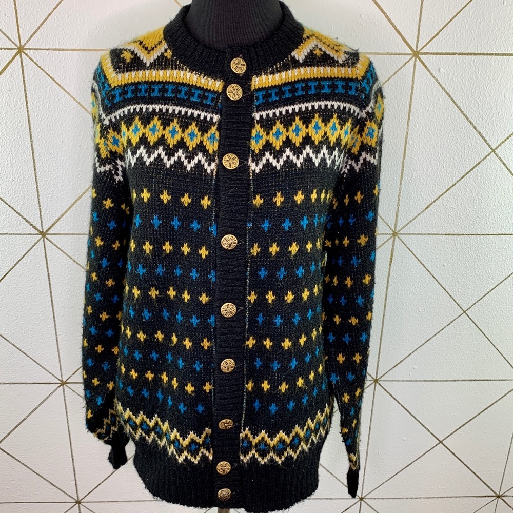 1960s Jantzen Ski Sweater Cardigan Sweater Nordic
